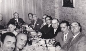 Lucera - Dr. Mezzino, P. Nigro, E. Venditti, G. Bizzarri, B. Fascia, cena "Al Passetto" nel 1950