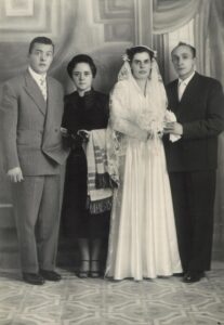 Lucera - Bonadio Gigi e Maria Lepore-Cinquia testimoni di nozze di Delia e Nicolino nel 1952