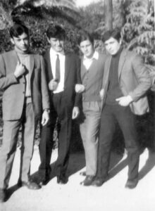 Lucera - Del Grosso Antonio, Ieluzzi Nicola, Gorbillo, Capobianco, villa comunale nel 1969