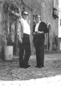 Lucera - Catapano Tonino e l'amico poeta Michele Urrasio, nativo di Alberona - Foto di Walter Di Pierro