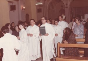 Lucera - Mainieri Nicola - Chiesa S. Giovanni Battista., Cerimonia del Lettorato nel 1982