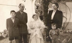 Lucera - Tolve Filomena, prima Comunione nel 1951 - Chiostro nell’Istituto SS. Annunziata S. Carlo e Pellegrino