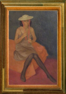 Cavalli Emanuele: 1938 - Ragazza seduta con cappellino