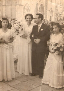 Lucera - Carapelle Raffaele con Tozzi Rita in Piazza Duomo nel 1948 - Foto fornita dall'amico Nicola Carapelle