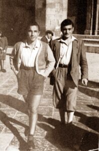 Lucera - Coccia Angelo e Stampanone Vincenzo in Piazza Duomo nel 1947 - Foto di Daniela Coccia