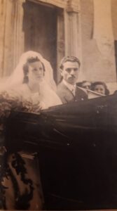 Lucera - Conte Luigi e Di Gioia Vincenza - Matrimonio dei miei genitori il 21 luglio 1947 nella Chiesa di San Giovanni - Foto di Rosanna Conte