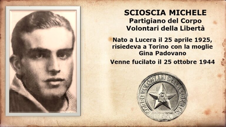Lucera - Scioscia Michele, partigiano