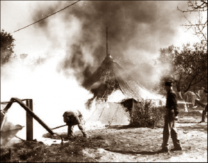 Lucera - 353rd Squadron - Tent fire