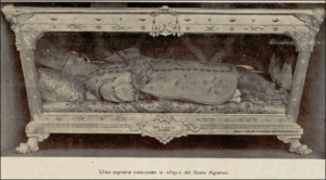 Lucera - Basilica Cattedrale 1937 - Cappella Gagliardi, reliquie del Beato Agostino