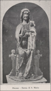 Lucera - Basilica Cattedrale 1937 - Statua di Santa Maria - Dal libro 'LUCERA' di Giambattista Gifuni