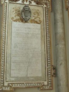 Lucera - Basilica Cattedrale - Cappella Gagliardi - Lapide della famiglia Gagliardi