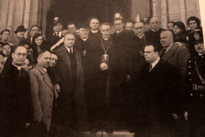 Lucera - Basilica Cattedrale anni 50 - Visita Card. di Croazia al vescovo croato Casotti