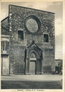 Lucera - Chiesa di San Francesco fine 800 - Prima dei restauri del 1936-43