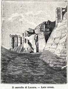 Lucera - Fortezza svevo-angioina 1895 - Lato ovest