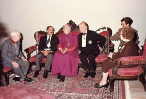 Lucera - Visita al nuovo vescovo di Lucera Ecc. Cassati del Sen. Mario Follieri, ,dott. De Peppo e sindaco Di Siena 1985
