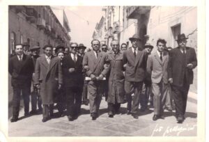Lucera - 1° maggio 1960 - Festa del Lavoro - Via Federico II - Con Pasquale Ventrella e Gigetto Pastore - Foto di Pasquale Di Matto