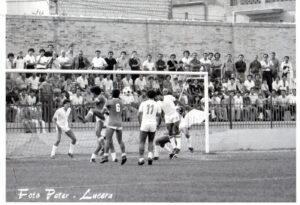Lucera - Campo sportivo 1974 - Iliceto Raffaele, Bellucci, Di Giovine in piedi sulla sinistra