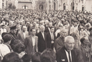 Lucera - Festa patronale anni 50 - Vigile Mastromatteo, Umberto Tasca, Sindaco Libero Giulio Follieri Foto di Casilli Gianfranco