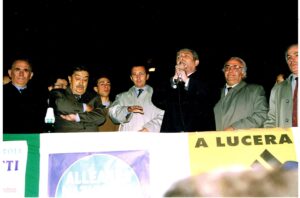 Lucera - Visita dell'on. Fini anni 90 - Foto di Giuseppe Pio Padovano