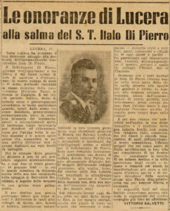 Lucera - Di Pierro Italo, Sottotenente nel 1943