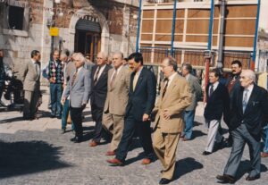 Lucera- Festa Alleanza Nazionale 1994 - Deposizione Corona di alloro al Monumento ai Caduti