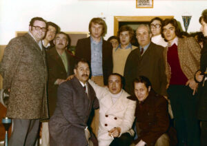 Lucera - Amici del Foggia con capitan Pirazzini e Villa anni 70